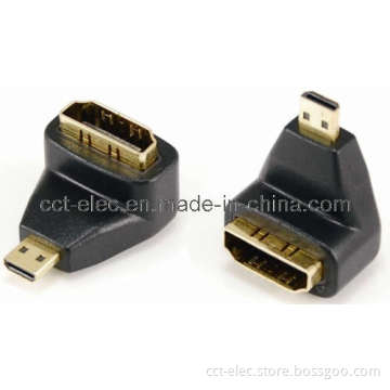 Micro HDMI Male to HDMI Female Adaptor, 90° Angle Type